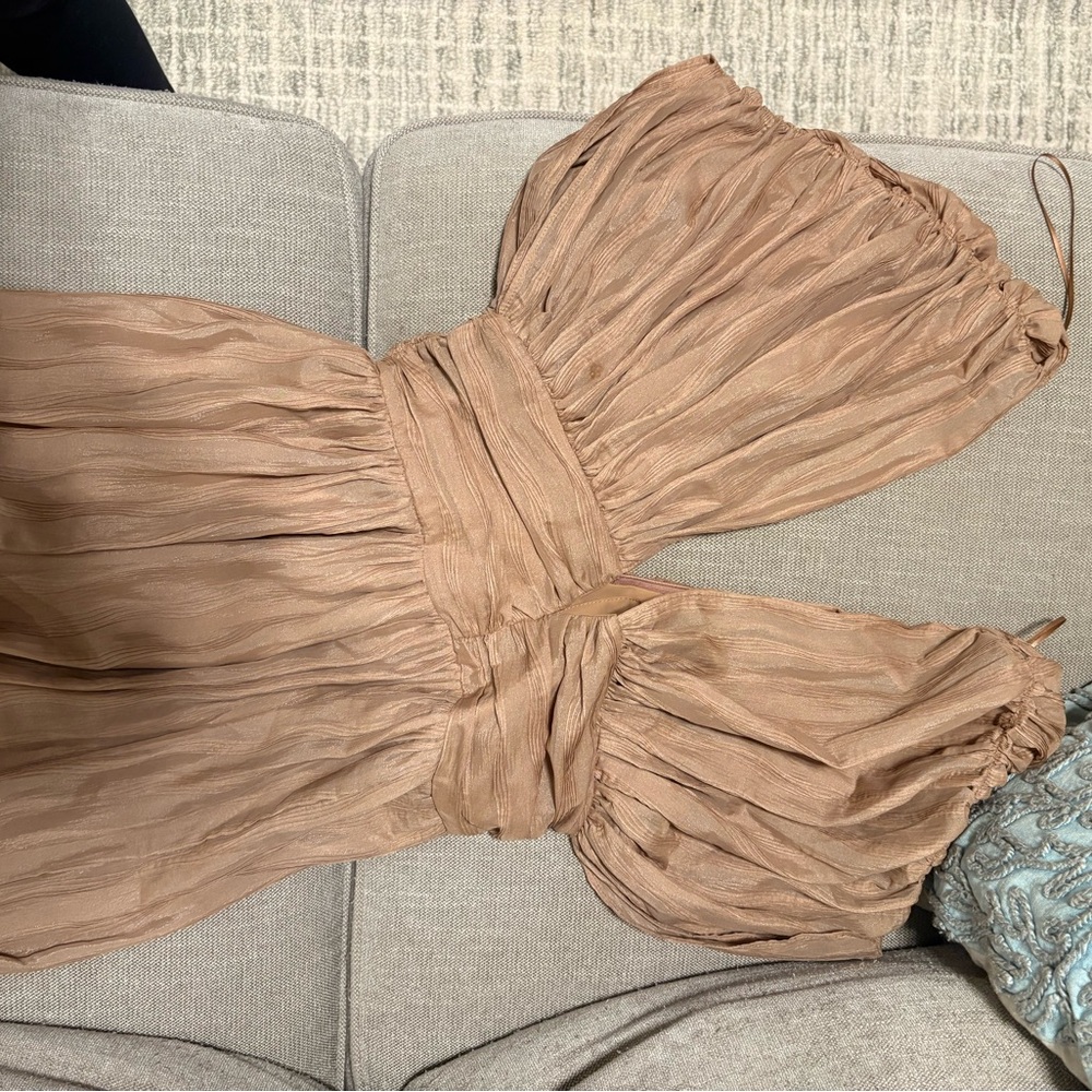 Vici One Shoulder Tan Dress